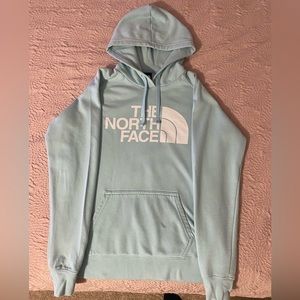 Women’s Medium, Light blue, North Face sweatshirt. Very soft & comfortable!